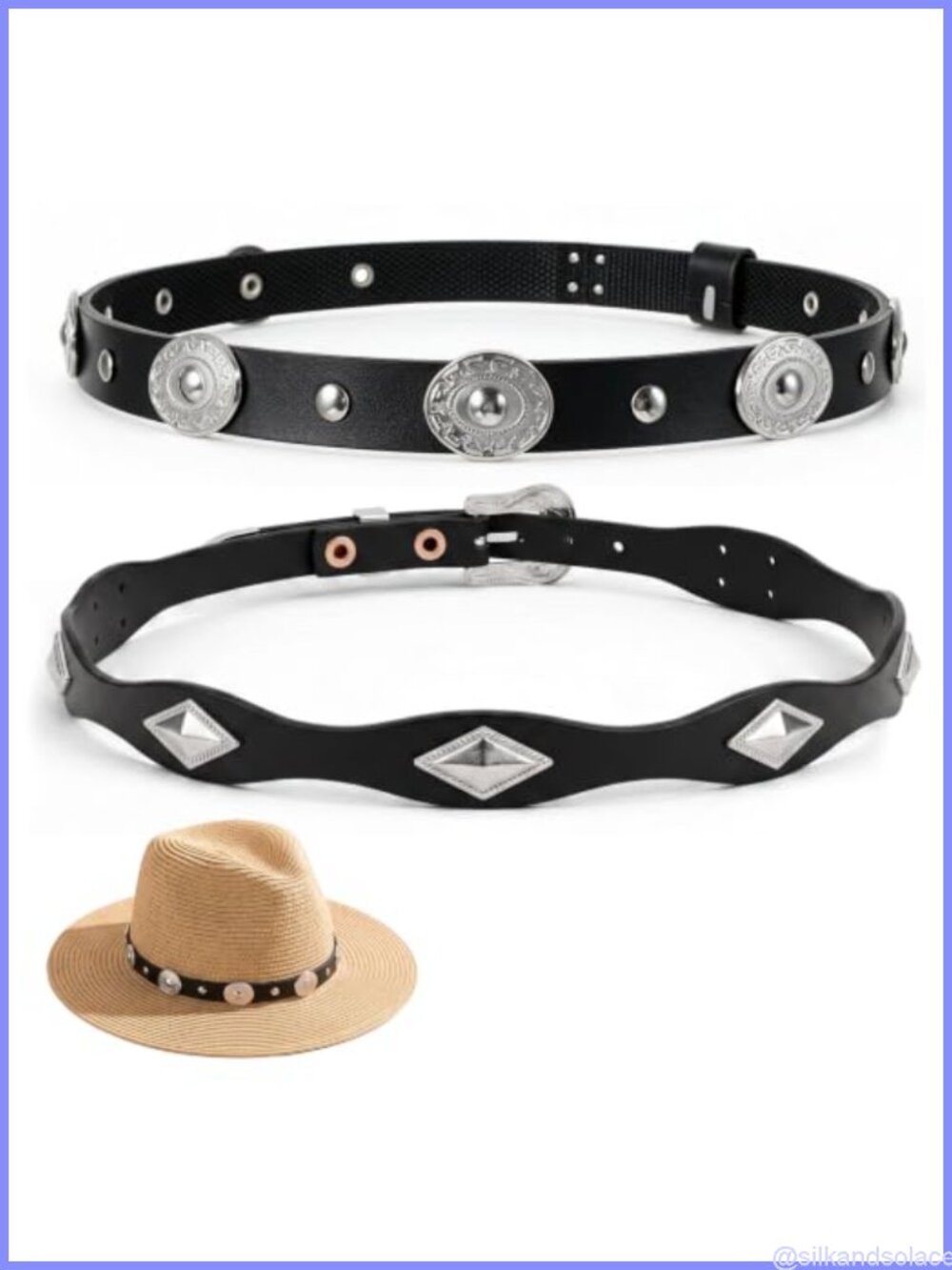 Leather Cowboy Hat Band Western Buckle Adjustable Unisex Hat Accessory